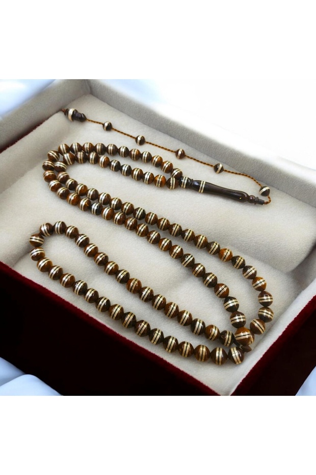 Silver Wrapped 99 Natural Kuka Prayer Beads Premium Design