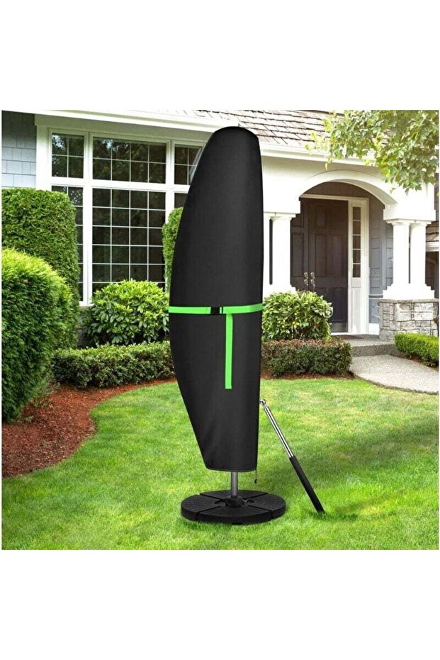 Sun umbrella cover with handle, UV protection, windproof, dustproof, and waterproof, with zipper, dimensions: 210 x 45 x 72/32 cm (canopy only).