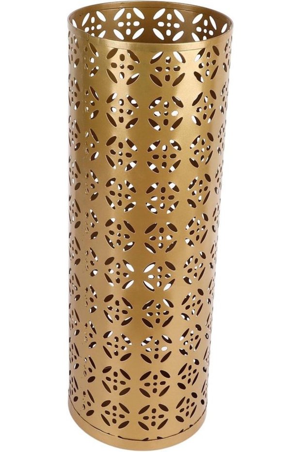 Metal Umbrella Stand - Entrance Umbrella Holder - Keep Floors Dry - Stainless Steel Hollow Design - 43 x 16 x 16 cm