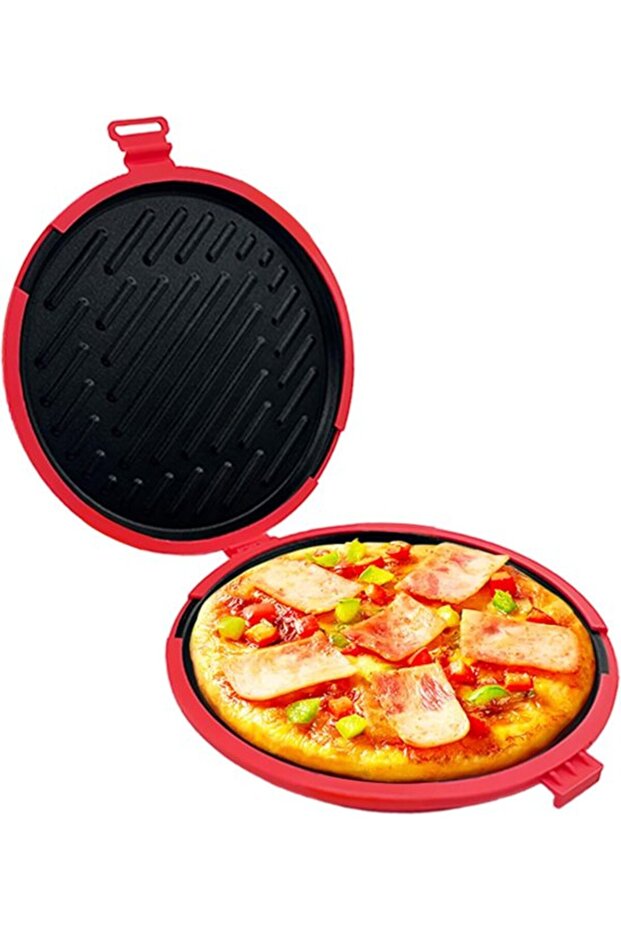 24cm (9.5 Inch) Microwave Safe Baking Pan, Non-Stick Dishwasher Safe Large Toast Sandwich and Pizza Plate for Student Dorm Home Office