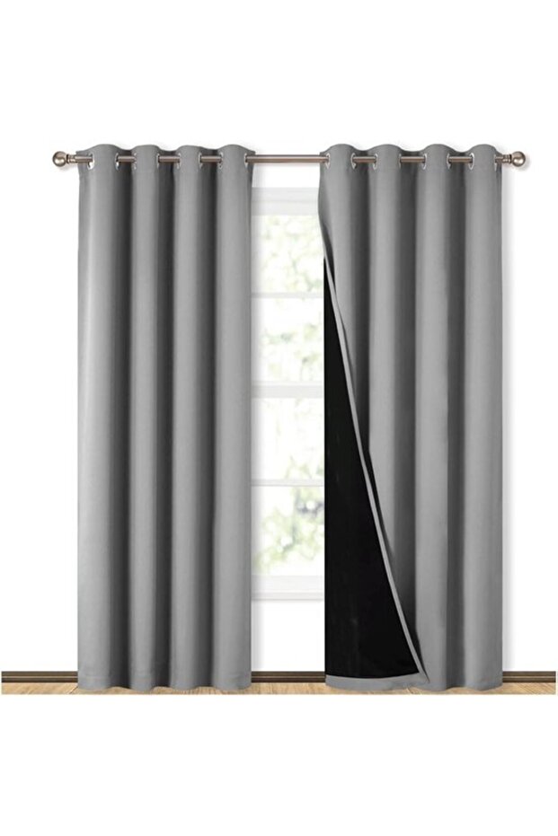 Blackout Curtains - Grey - 132 x 213 cm