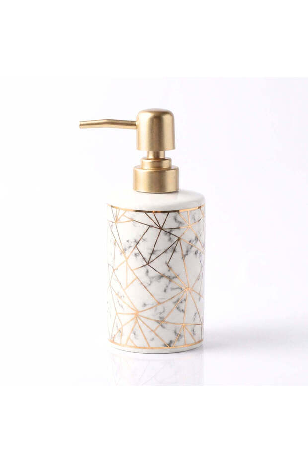 Ceramic Soap Dispenser – Golden Marble