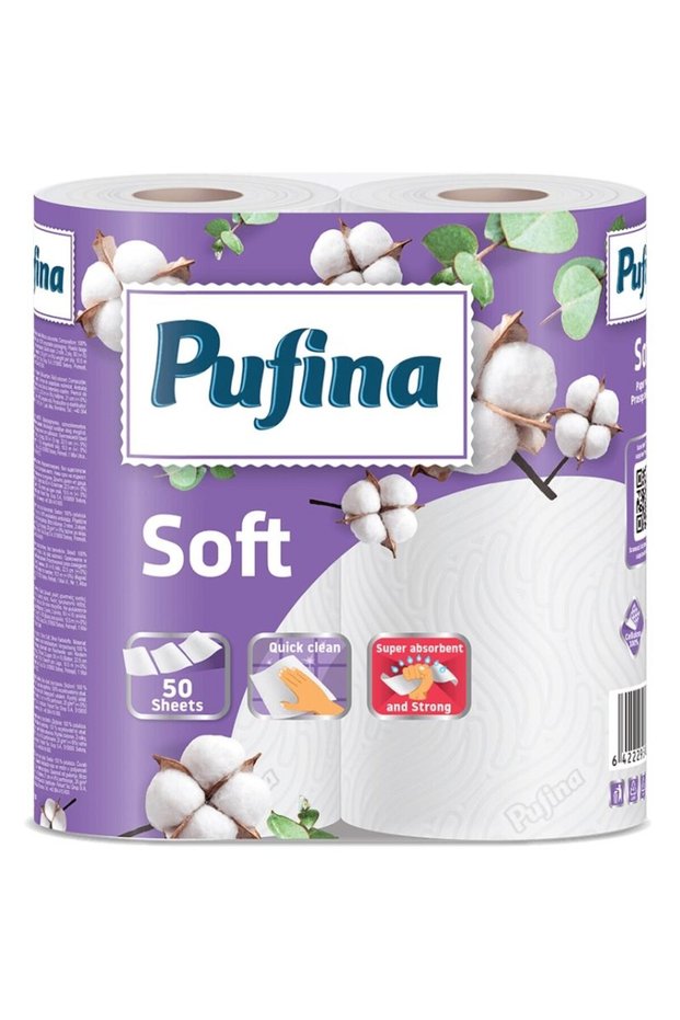 Kitchen Towel 2ROLLS 2STR Soft