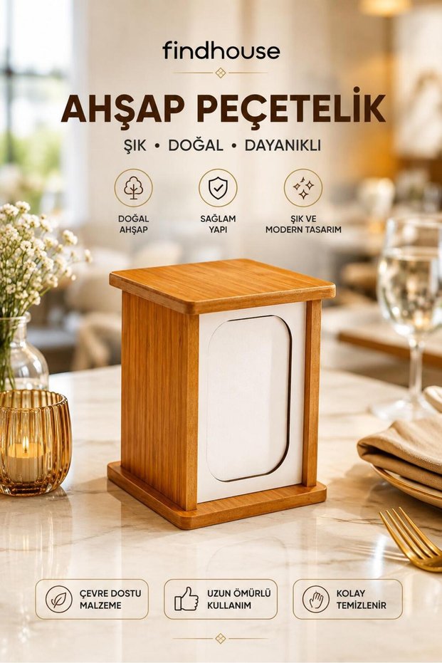 Wooden Napkin Holder Kitchen, Home, Cafe, Restaurant, Hotel