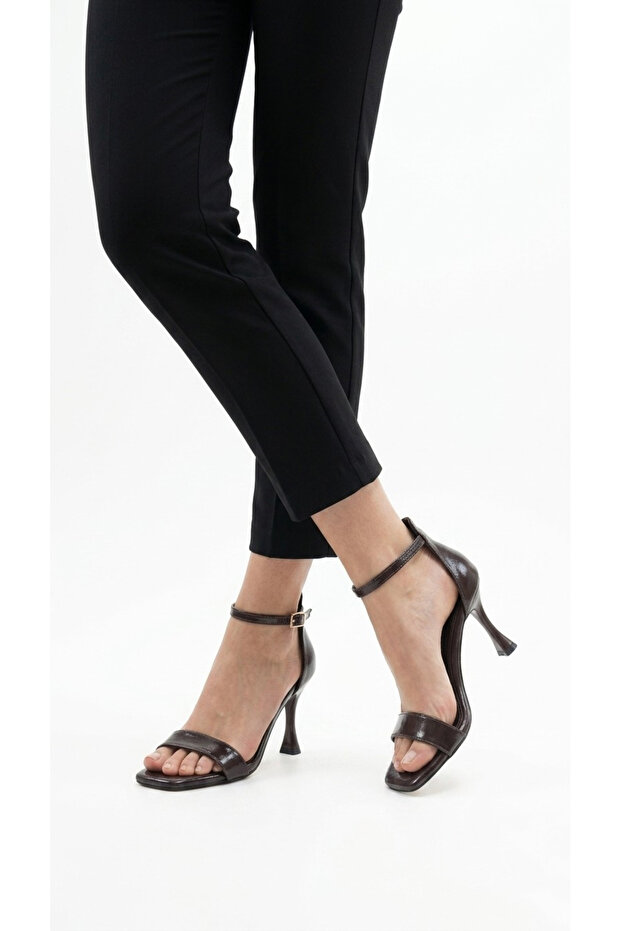 Brown Women's Heeled Sandals 097.928.Y-26285