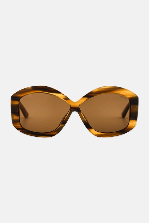 Women CR 80027 Squarae Sunglasses, Havana Brown