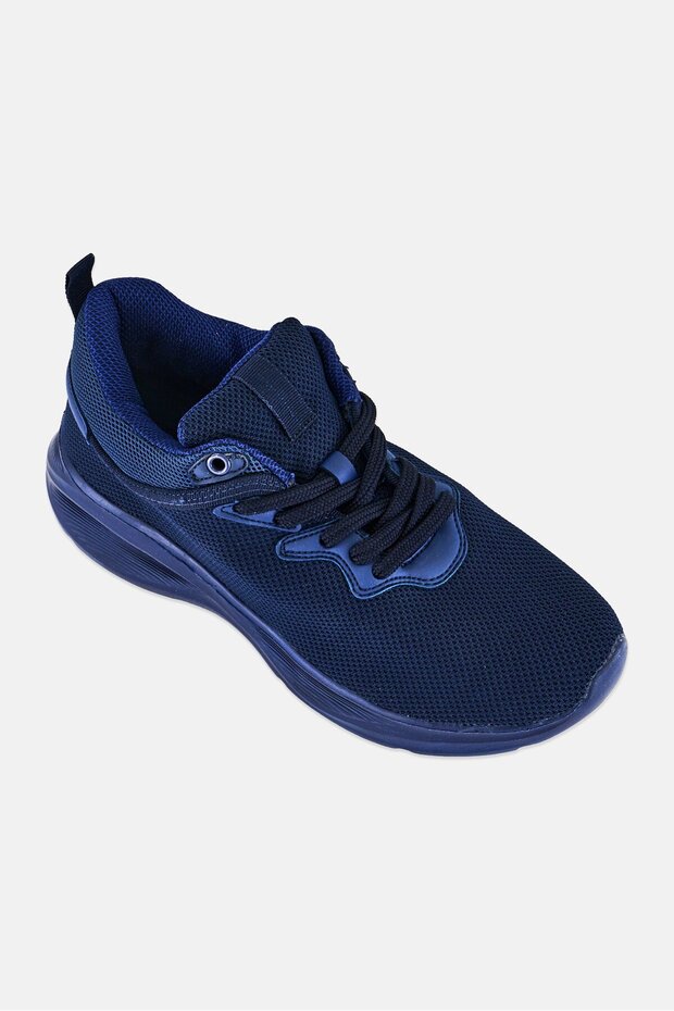 Men Lace Up Running Shoes, Navy