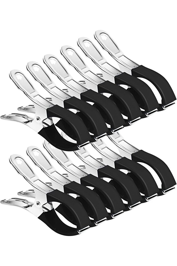 12-Pack Metal Beach Towel Clips for Lounge Chairs