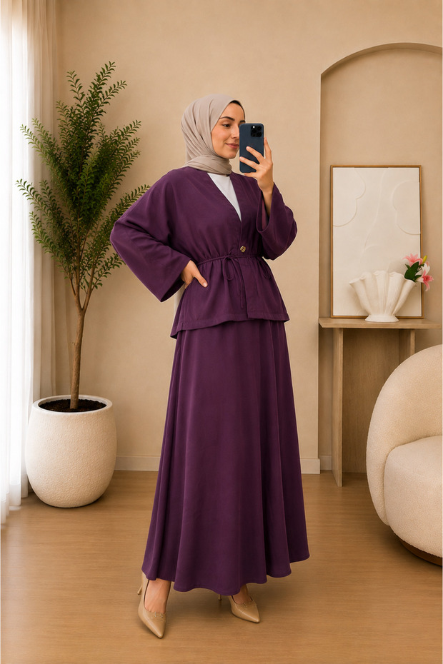 طقم مزدوج الأزرار