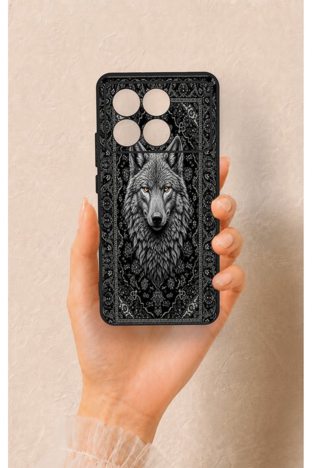 Poco X6 Pro Compatible Ethnic Wolf Pattern Silicone Case