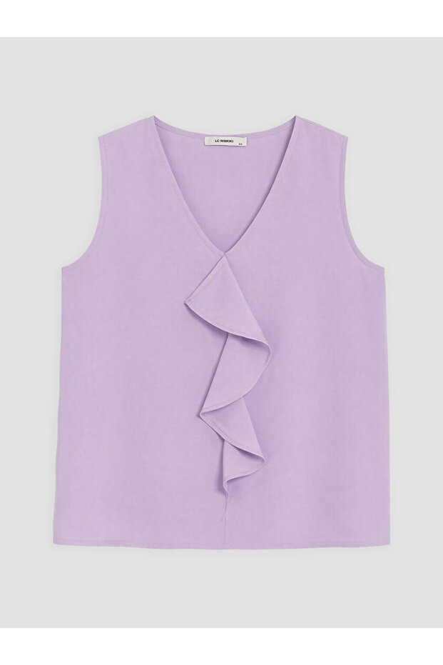 Lila Plus Size Modal Blend Ruffle Blouse