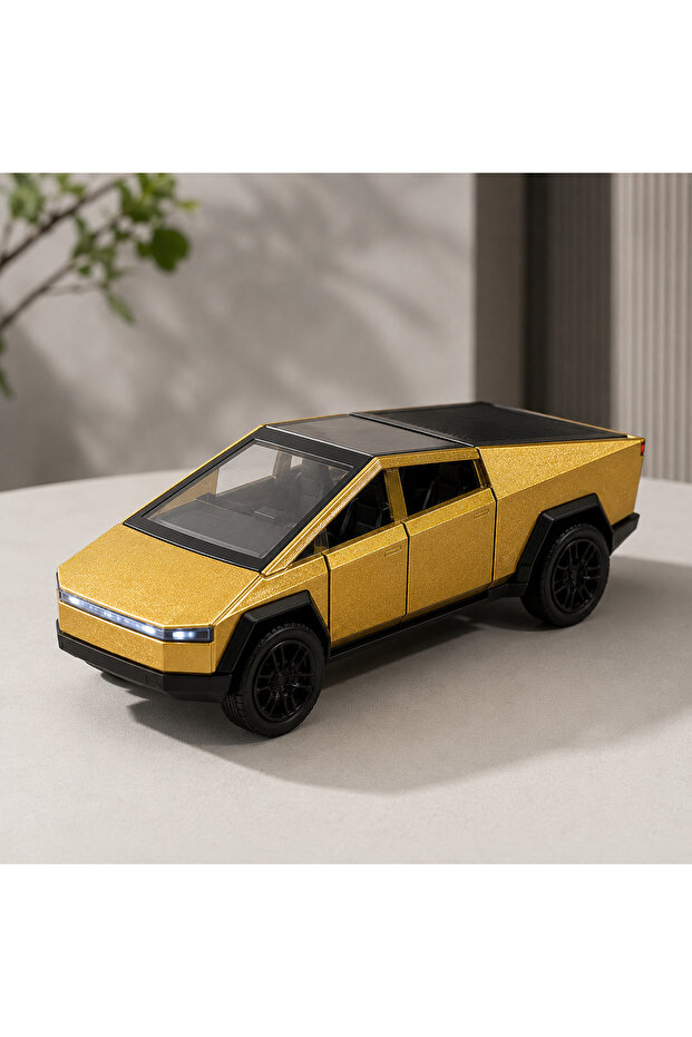 Cybertruck Metal Die-Cast Model Car with Openable Front Doors, Openable Trunk