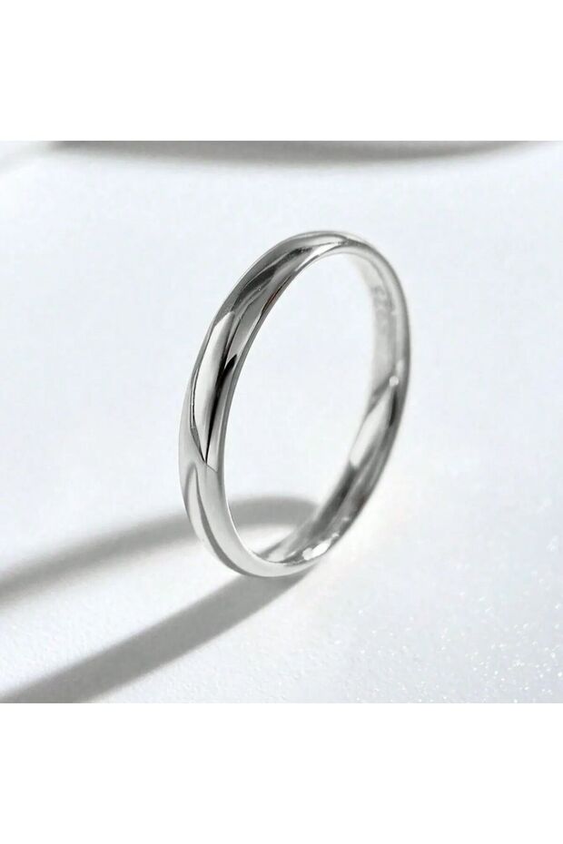 5 Silver 925 Sterling Silver Zircon 3mm Circular Aperture Fashionable Ring For Women Engagement Wedd