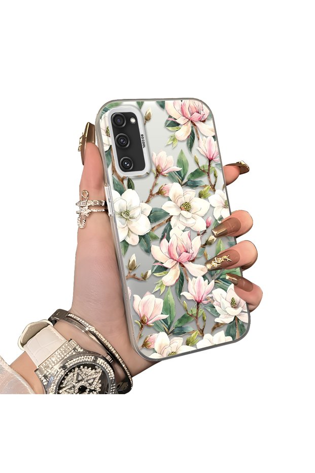Samsung Galaxy S20 Fe 4G/5G Compatible Hard Acrylic Back Silicone Edge Lens Protection Case