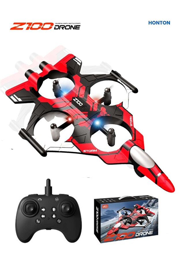 Z100 2.4GHz RC Aeroplane Drone Plane Remote Control Toy with LED Lights USB Charging Ready To Fly for Beginners Kids Adults