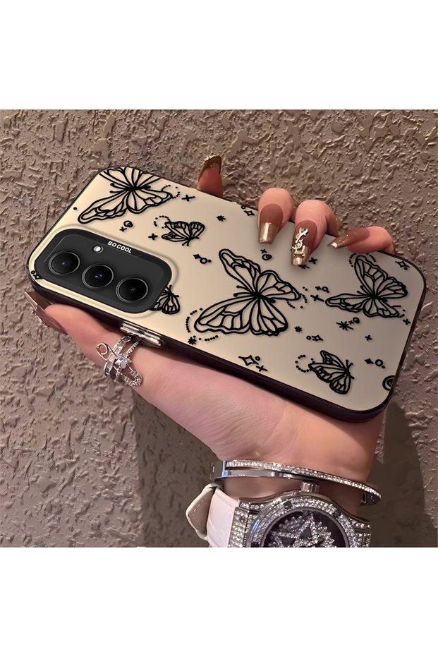 Samsung Galaxy A55 Compatible Elegant Night Style Butterfly Case, Durable Protective Case for Daily Use