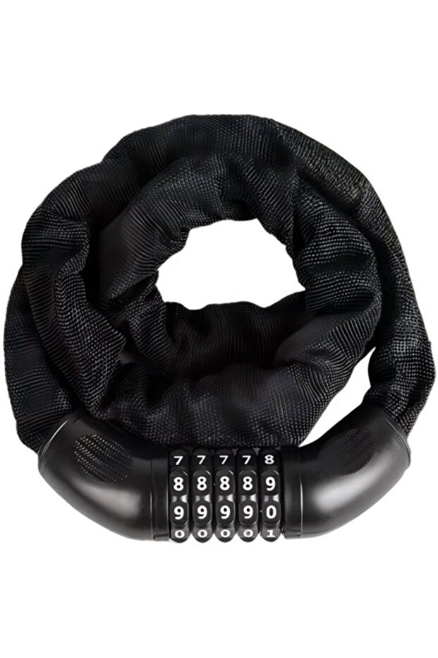 160cm 5-digit combination chain lock black.