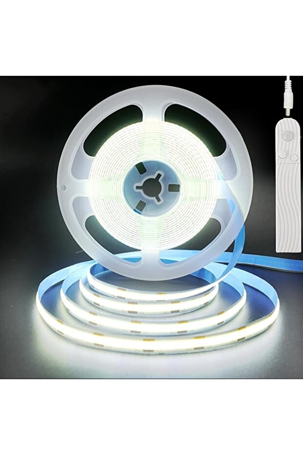 شريط إضاءة LED COB بمستشعر حركة 5 فولت، قابل لضبط التأخير الزمني، طريقتان لتزويد الطاقة، يعمل بالبطارية (لا يعمل بالكهرباء)
