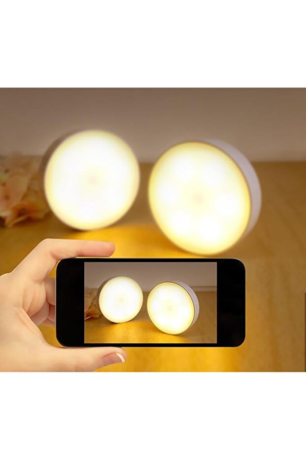 HJQYQ 3 Pcs Led Night Light :Mode Motion Sensor Light with Rechargeable Battery Wireless Cabinet Lig