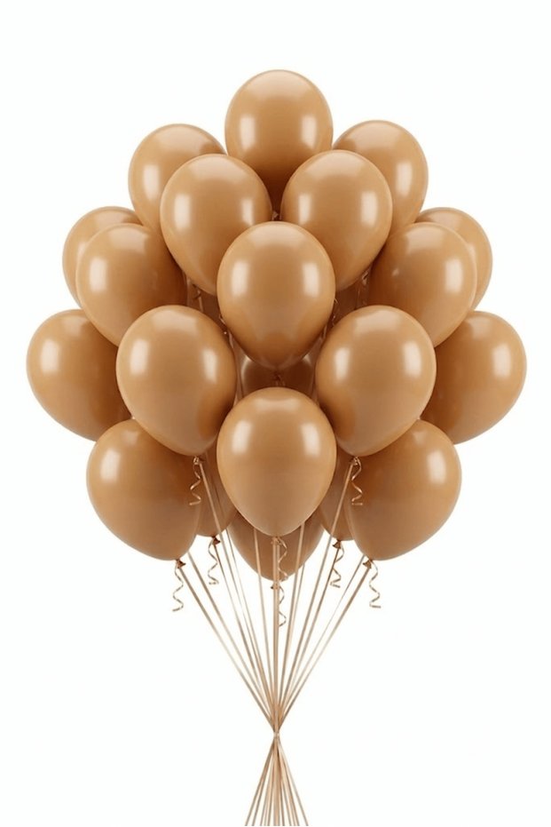 20-Piece Caramel Balloon Set 11 Inch Birthday Cafe Decoration Baby Shower Engagement Promise Party Decoration Balloon