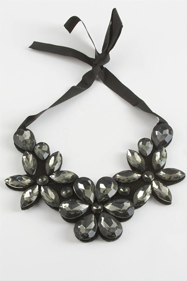 Flower Stone Collar Necklace