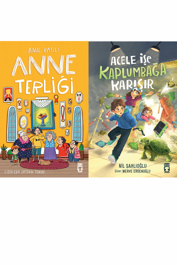 Mother's slippers (anıl printed) and turtle to hurry work mix