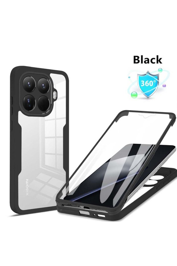 Xiaomi 14t Black 360° Full Cover Scree Protection Case For Mi 17T 15T 14T 13T 12T Pro Phone Cover F