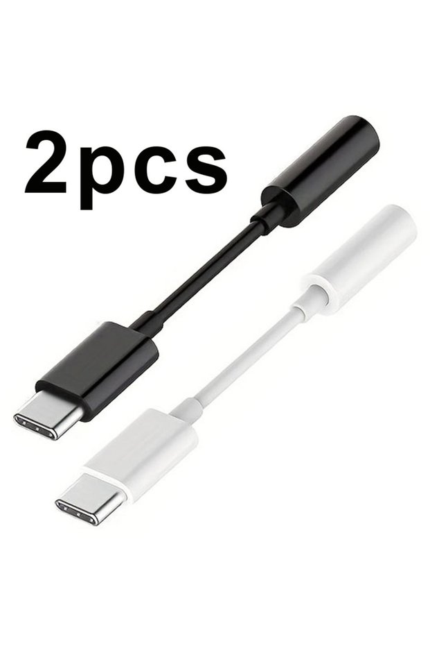 black white USB C to 3.5mm Audio Adapter Cable for iPhone17/ 16/15,Type C to Headphone Aux Jack Dong
