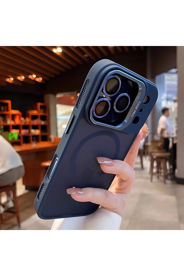 iPhone 15 Pro Max Dark Blue Magnetic Official Matte Color For Magsafe Case For iphone 17 Air 16 15 1