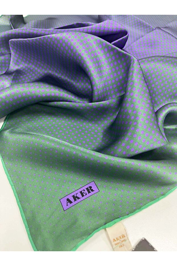 Silk Scarf - Spring-Summer 2026 - 9116701-351 - Sura - Polka Dot Patterned