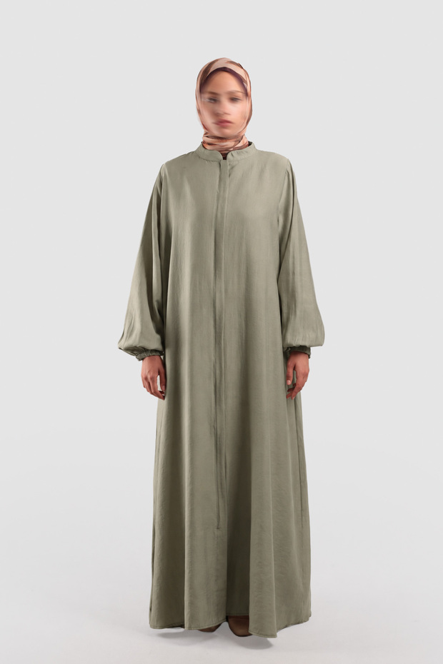 Zippered Tensel Ferace İğde Green