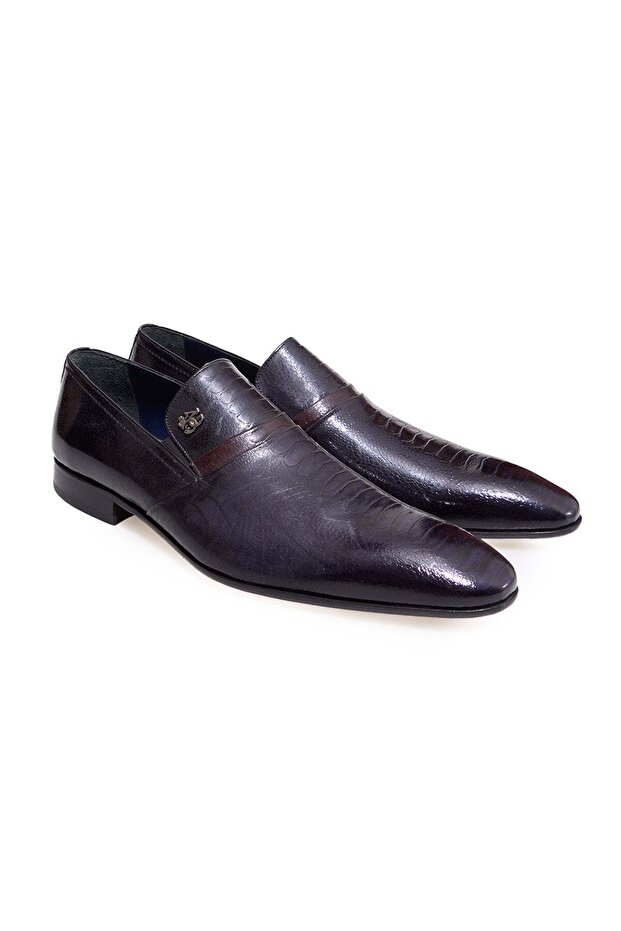 Brown Laceless Genuine Leather Leather Sole Men's Shoes