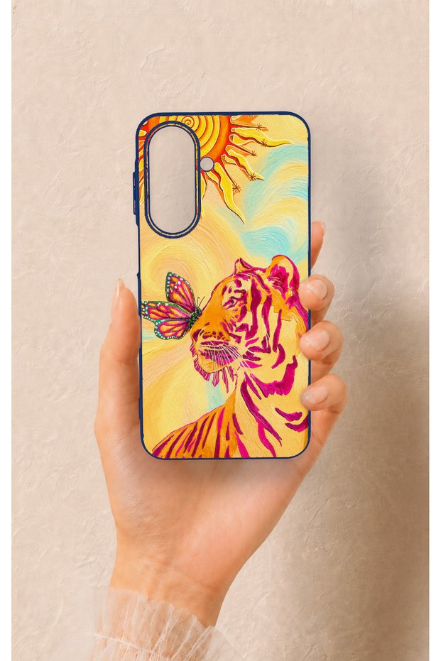 Samsung A27 Compatible Tiger of the Sun Patterned Silicone Case