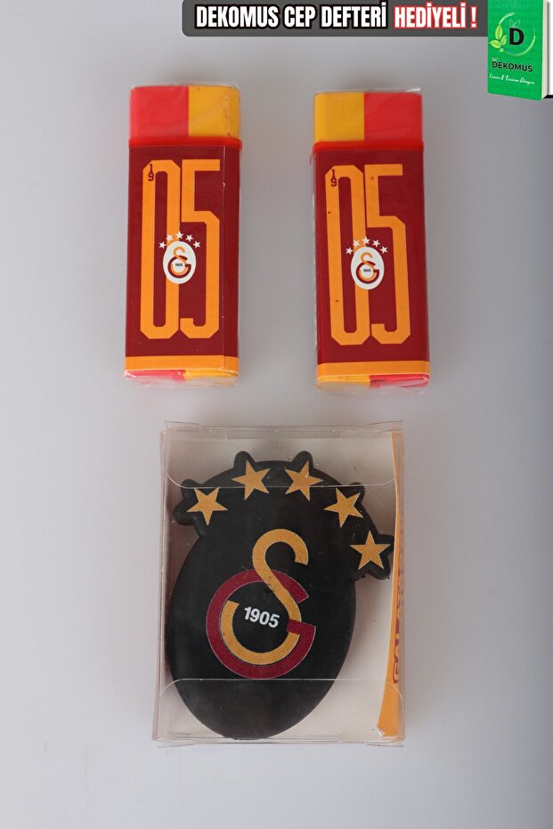 X Dekomus Licensed 5 Star Eraser and 2 Yellow Red Eraser Set