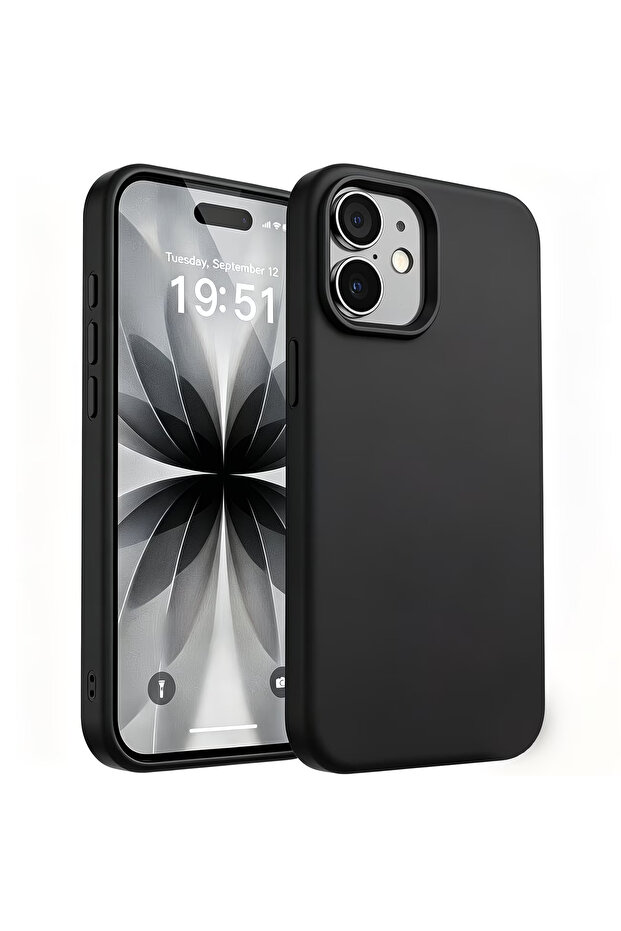 For Iphone 15 pro Case Luxury Soft Liquid Silicone case Premium Slim and Full Body Protection Shockproof Drop Protection Cover (Black)