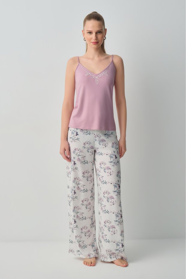 Flower Athlete Pants Pajama Set