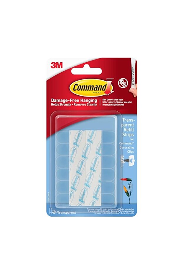 Command™ Clear Refill Strips Mini 40Strips