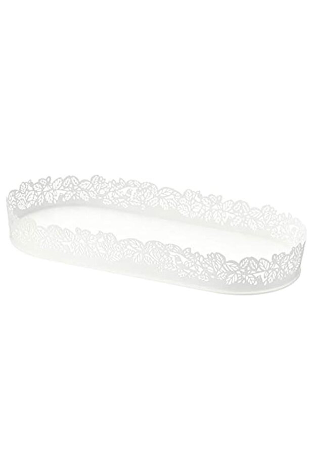 Home Room Décor Accessory Candle Dish, Oval White, 35X15 Cm