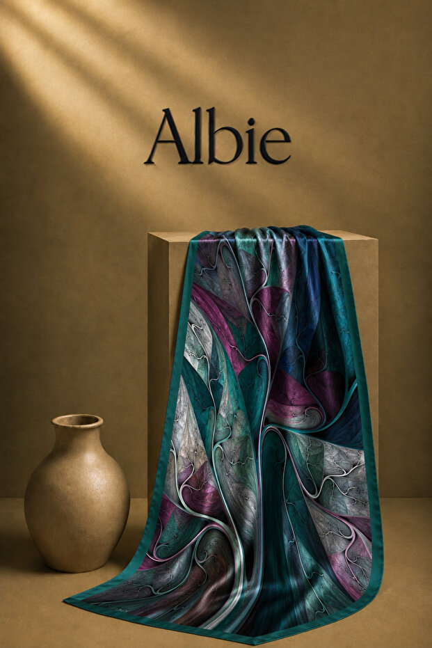Women's French Silk Luxury Shawl Model
