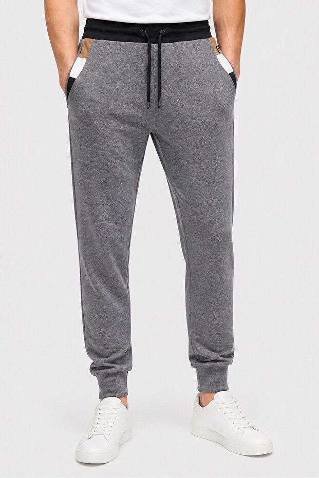 Boss Men Regular Fit Brand Logo Jogger Pant, Grey