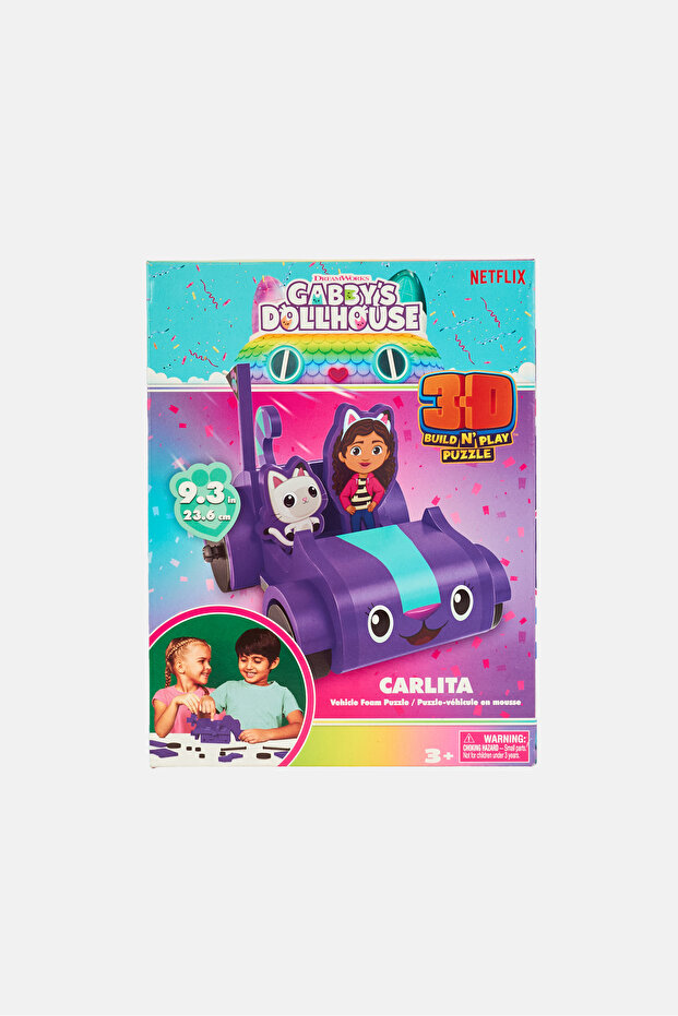Gabbys Dollhouse Carlita, 3D Foam Vehicle Puzzle