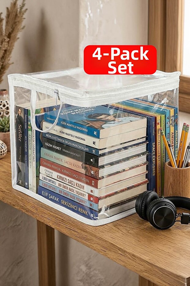4 Transparent Closet Organizers 25X25X25 cm
