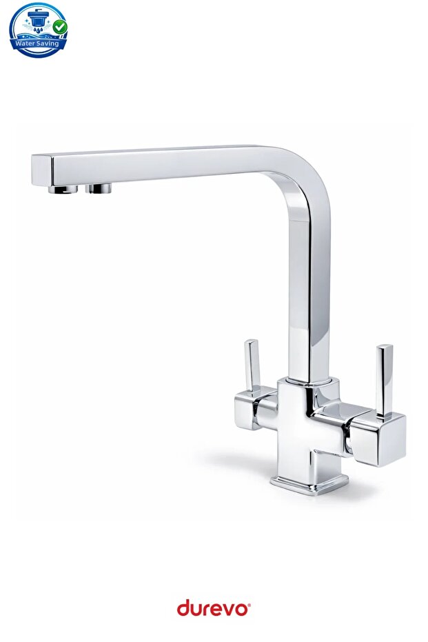Square Water Purified Kitchen Sink Faucet - Chrome Color