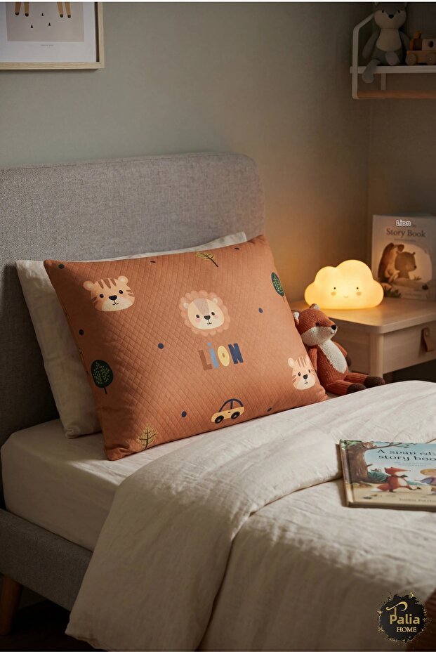 Lion Patterned Children's Baby Orthopedic Visco Pillow Tlv-011