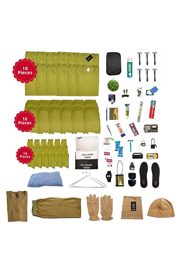 18-Piece Winter Full Soldier Underwear Set