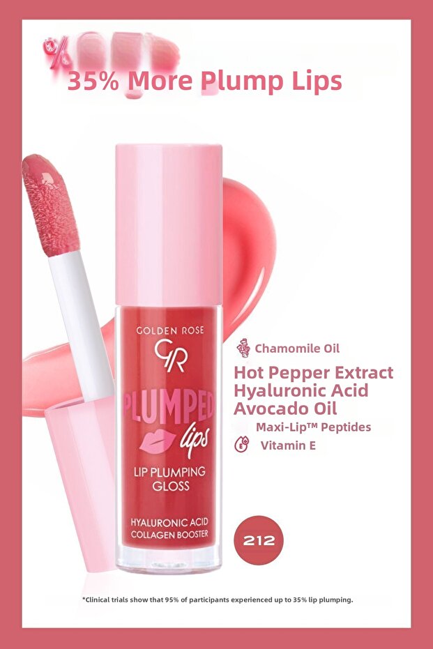 Plumped Lips Lipgloss No: 212 - Plumping Effect and Moisturizing Shine