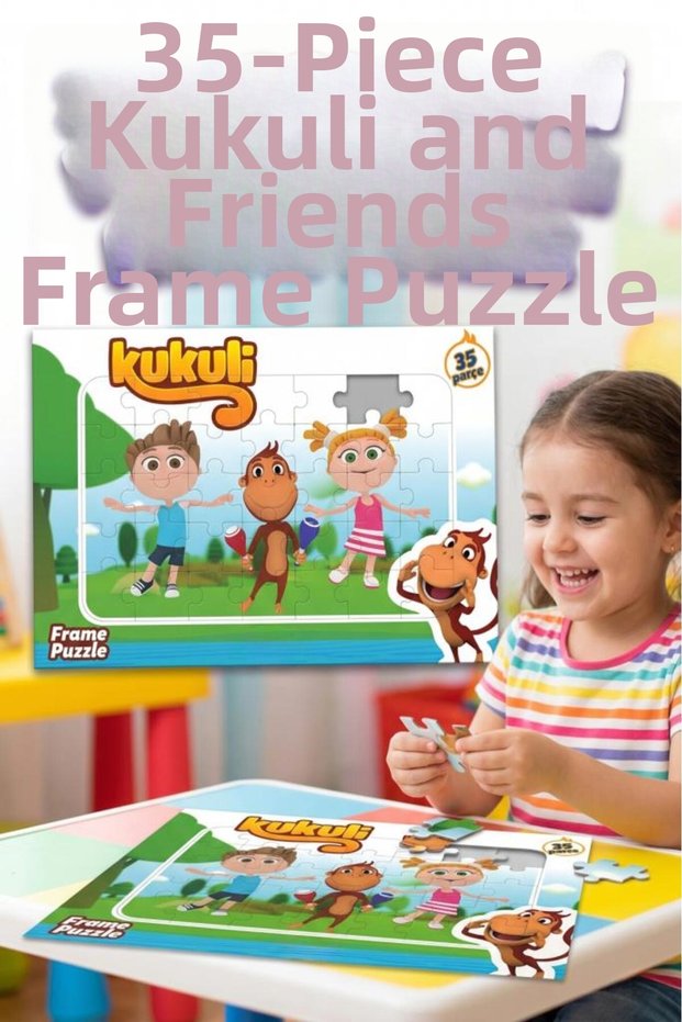 35 Pieces Kukuli and Friends Children's Frame Puzzle Educational and Fun Children's Puzzle