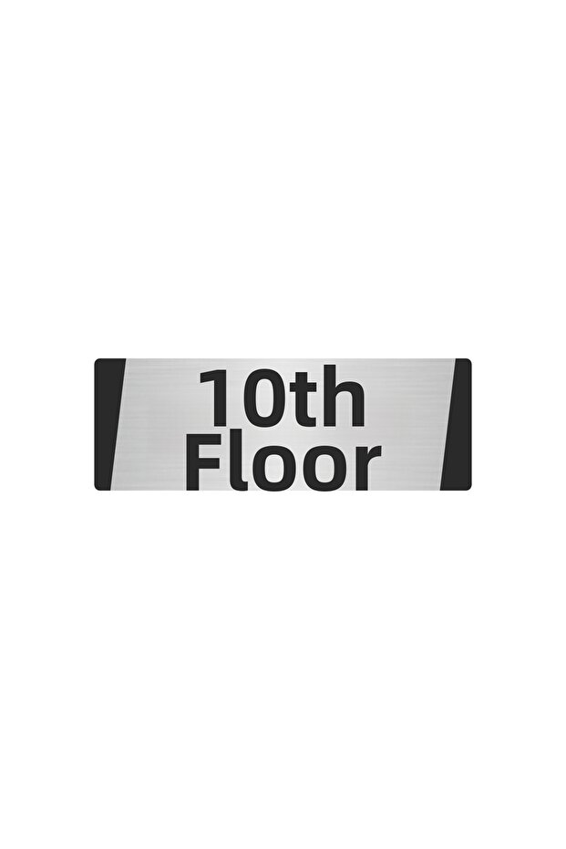 10. Kat Metal Warning Sign 7X20 cm Silver Color