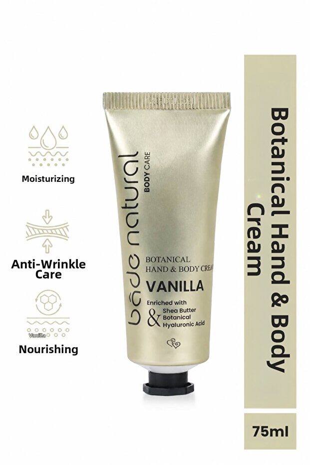 Vanilla Herbal Hand and Body Cream 100% Natural and Vegan 75ml