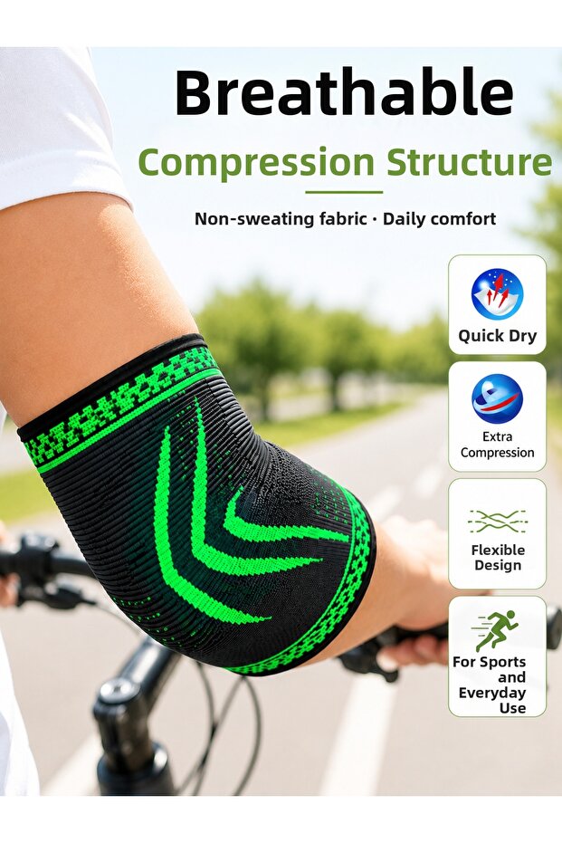 Sports Elbow Brace Elbow Protector Compression Breathable Flexible Support Bandage